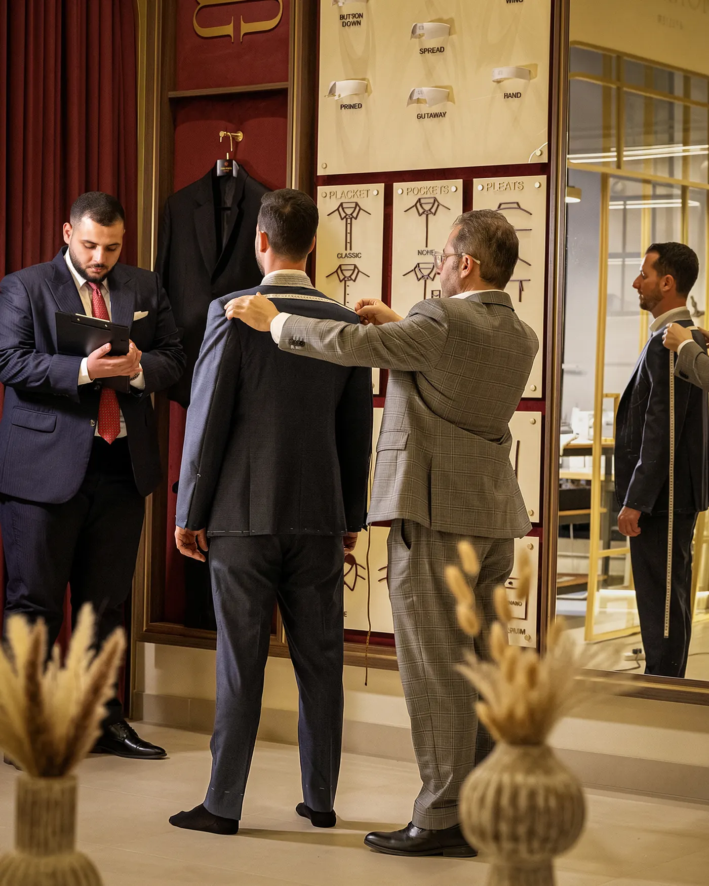 A fitting at the Atelier